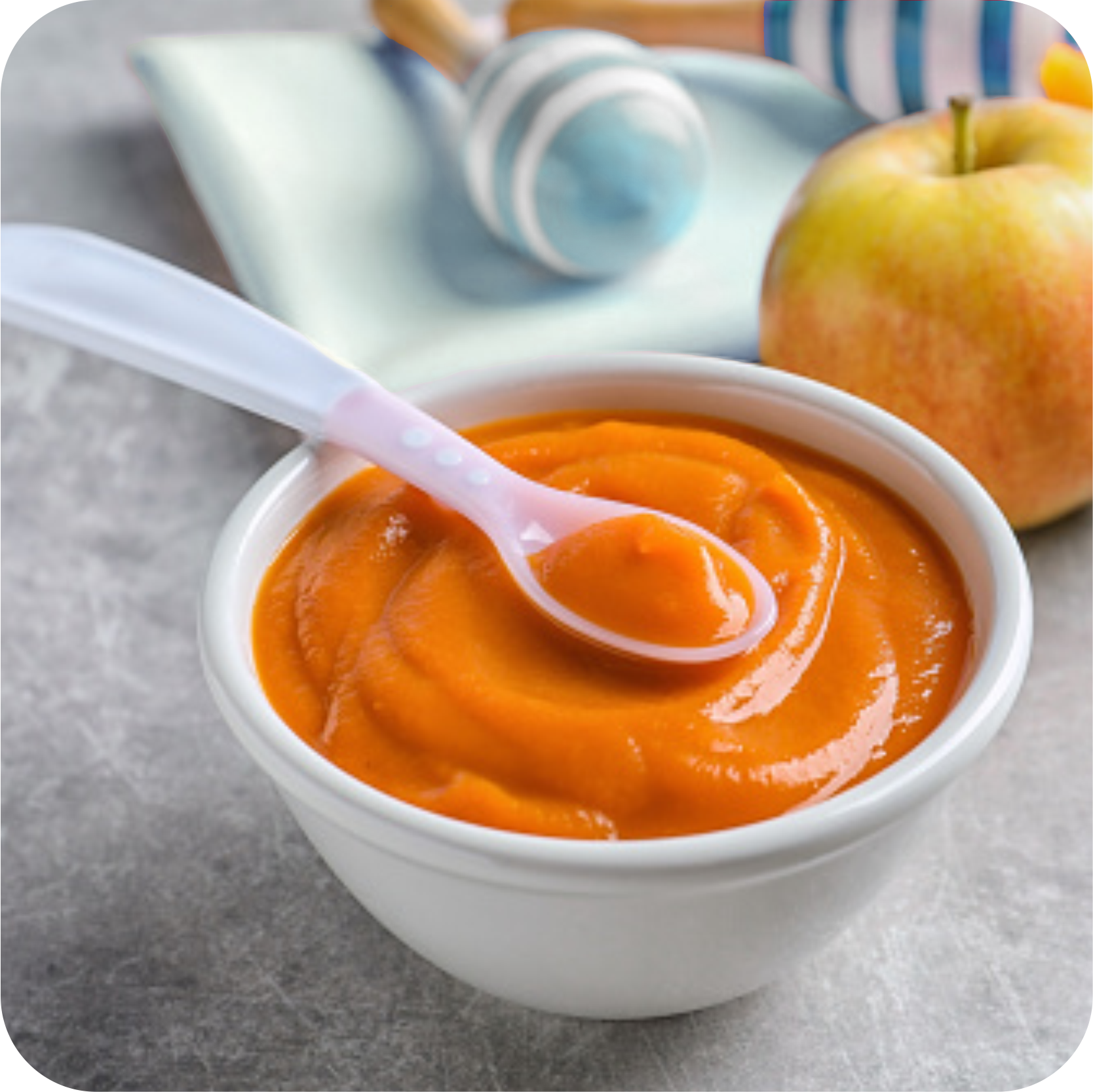 taça com pápa de bebé