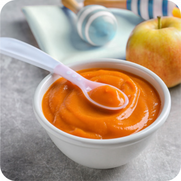 taça com pápa de bebé