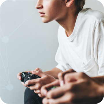 menino a jogar videojogos